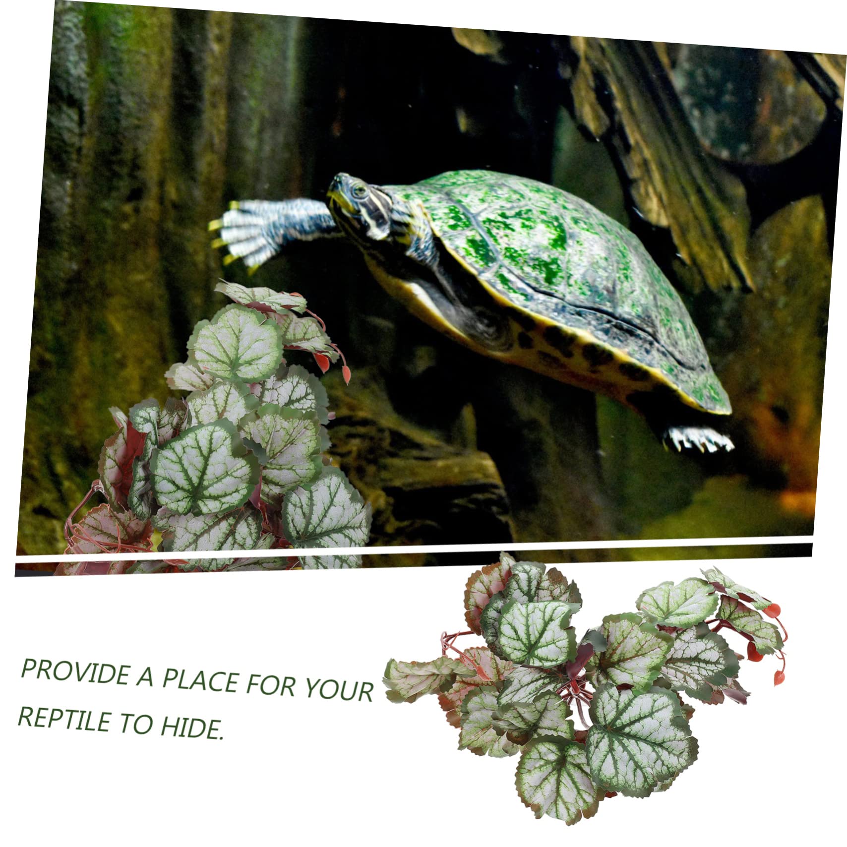 DOITOOL 5piezas Planta Acuática Artificial para Acuario y Terrario Decoración De Reptiles Simulación Natural Material Seguro para Mascotas y Acuarios
