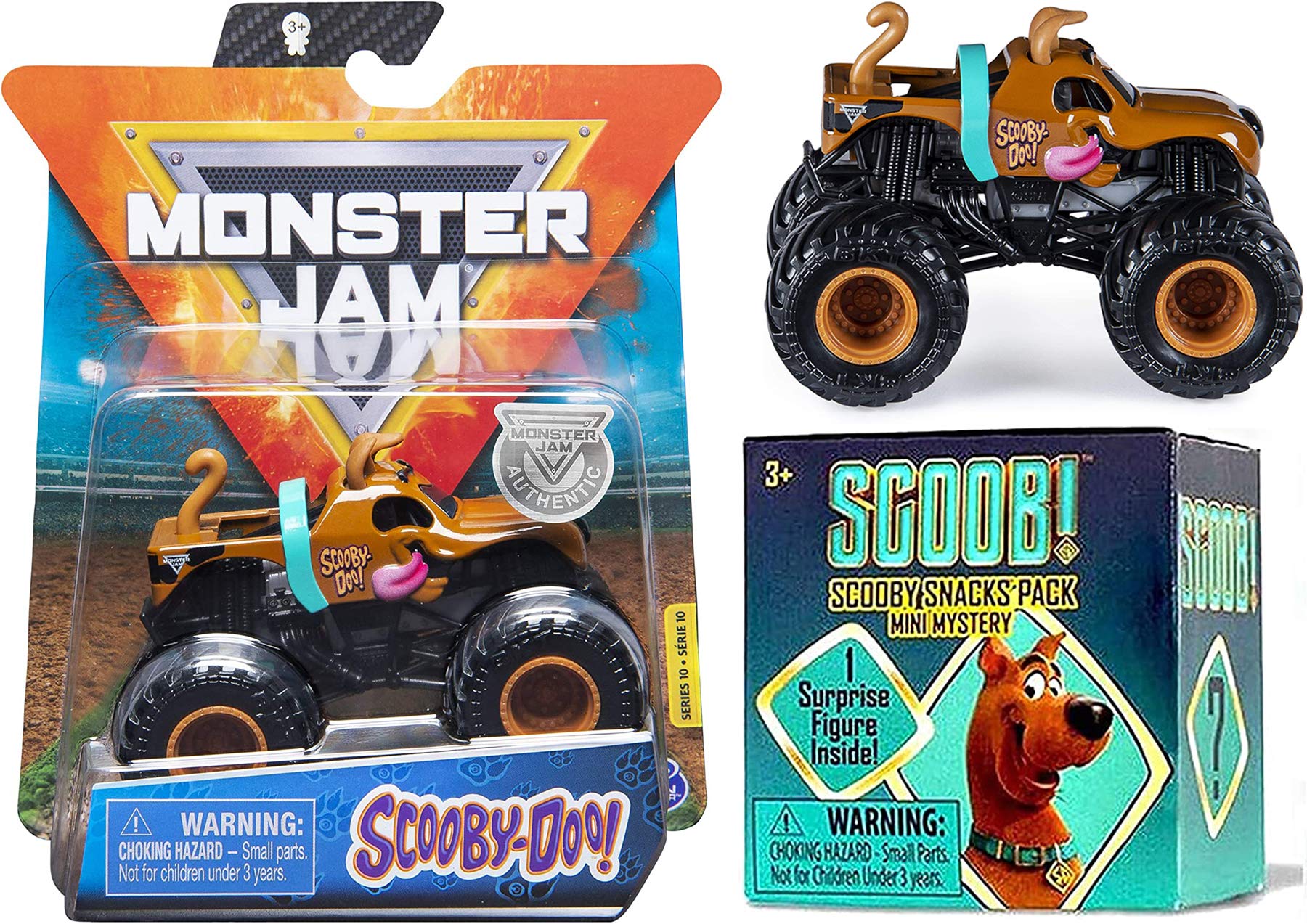 Dog Gone Monster Scooby-Doo Fun Truck Die-Cast 1:64 Bundled with Character  Mini Figure Scoob Blind Box Items Jam Pack