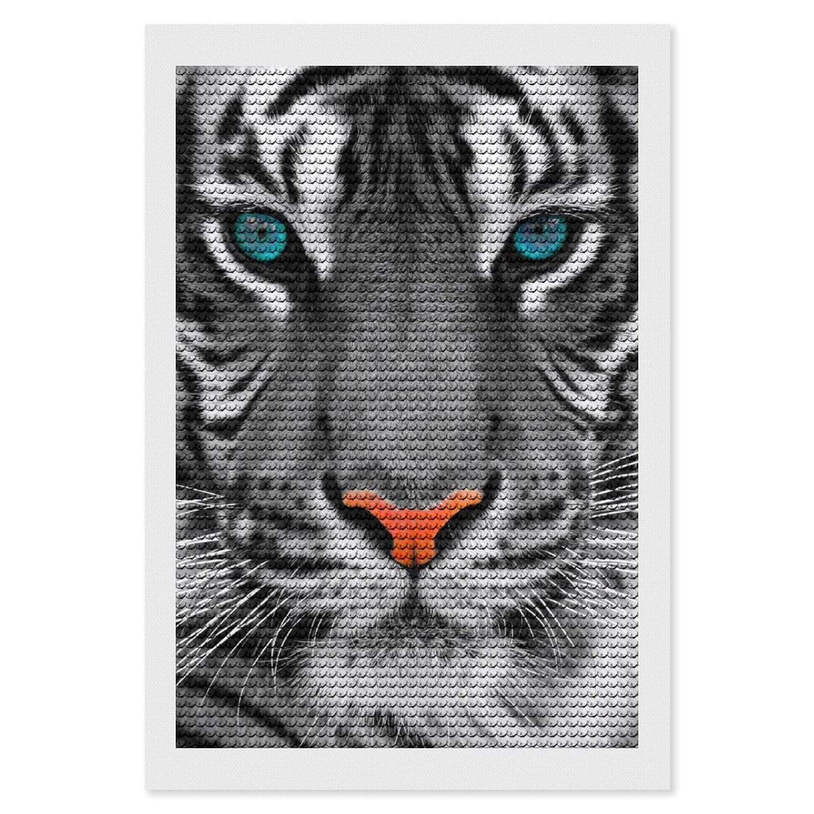 Amazon.co.jp: ダイヤモンドアート 虎 トラ 動物 ダイヤモンド絵画 5D 