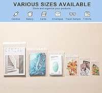 Vista 5 de joybest 100 bolsas de polietileno de plástico transparente con cremallera de 8 x 10 pulgadas, bolsas de plástico con cierre resellable con cierre