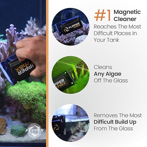 Flipper Magnetic Aquarium Glass Cleaner & Fish Tank Accessories | Effortless Algae Remover for Fish Tank (Nano)(Max)