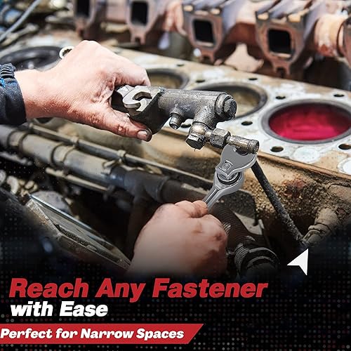 Miniatura 8 de RamPro Juego de llaves de pie de cuervo, SAEpulgada de 38" a 1 pulgada y métricas de 0.394 in a 0.945 in, kit de 20 piezas con organizador de clip