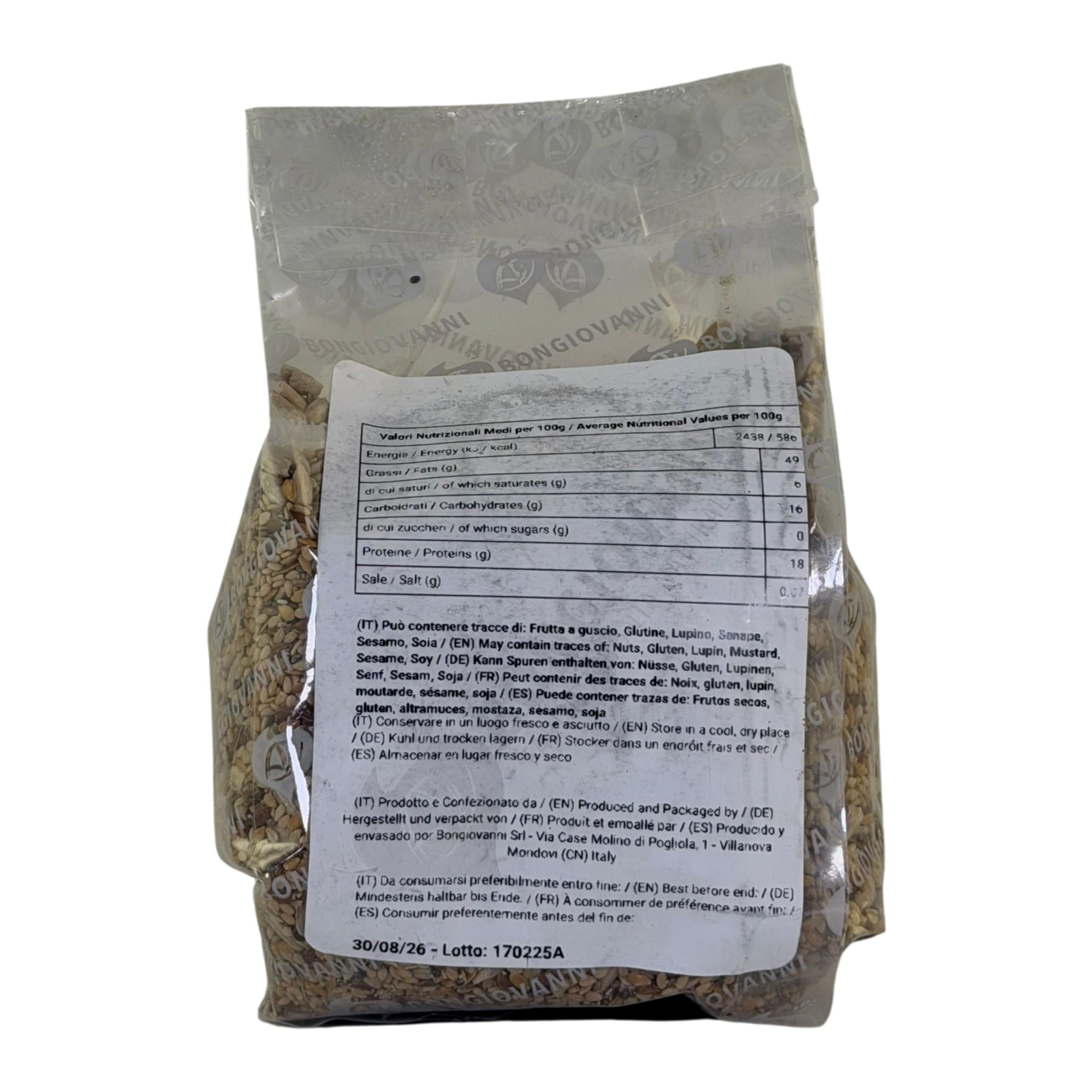 Bongiovanni Bontà Naturali MixSeeds Mezcla de 7 Semillas Oleaginosas, 500 g