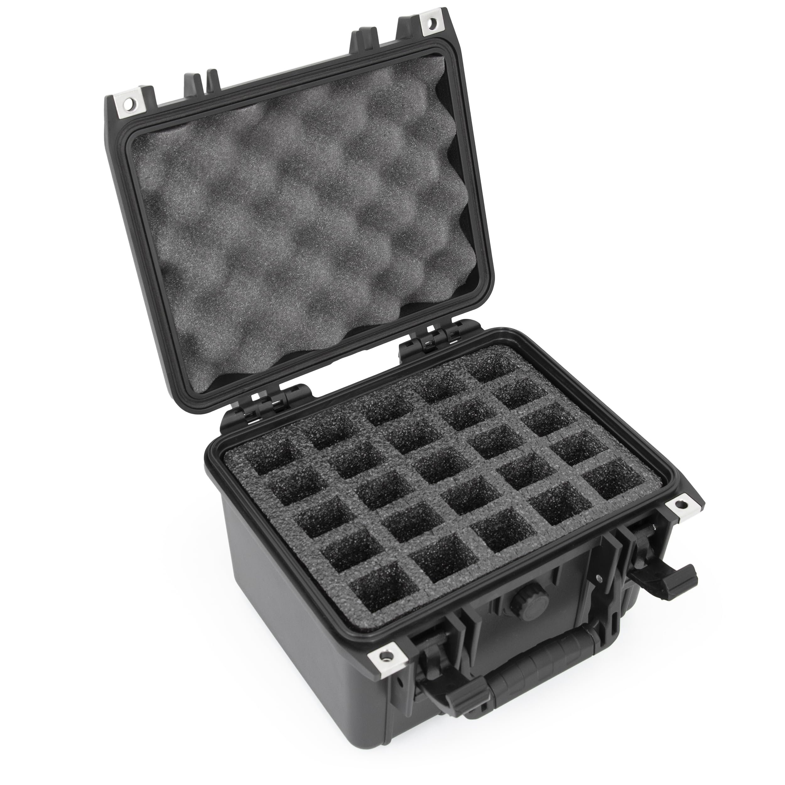 CASEMATIX Mundharmonika-Tasche für mehrere Mundharmonikas, kompatibel mit bis zu 25 Hohner, Fender und anderen Mundharmonikas bis zu 12,7 cm – inklusive wasserdichter Tragetasche nur für