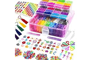 FUNZBO Rubberband Bracelets for Kids - 15000+ Loom Bands Make Colorful Jewelry