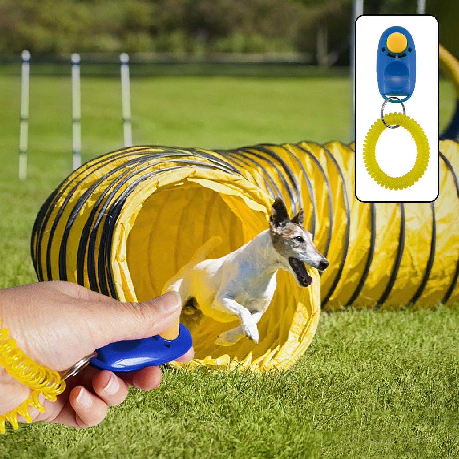 8 Pezzi Addestratore per Animali Domestici, Forniture per Animali Domestici, Strumenti di Assistenza per Addestramento per Cani, Clicker di Addestramento per Cani.