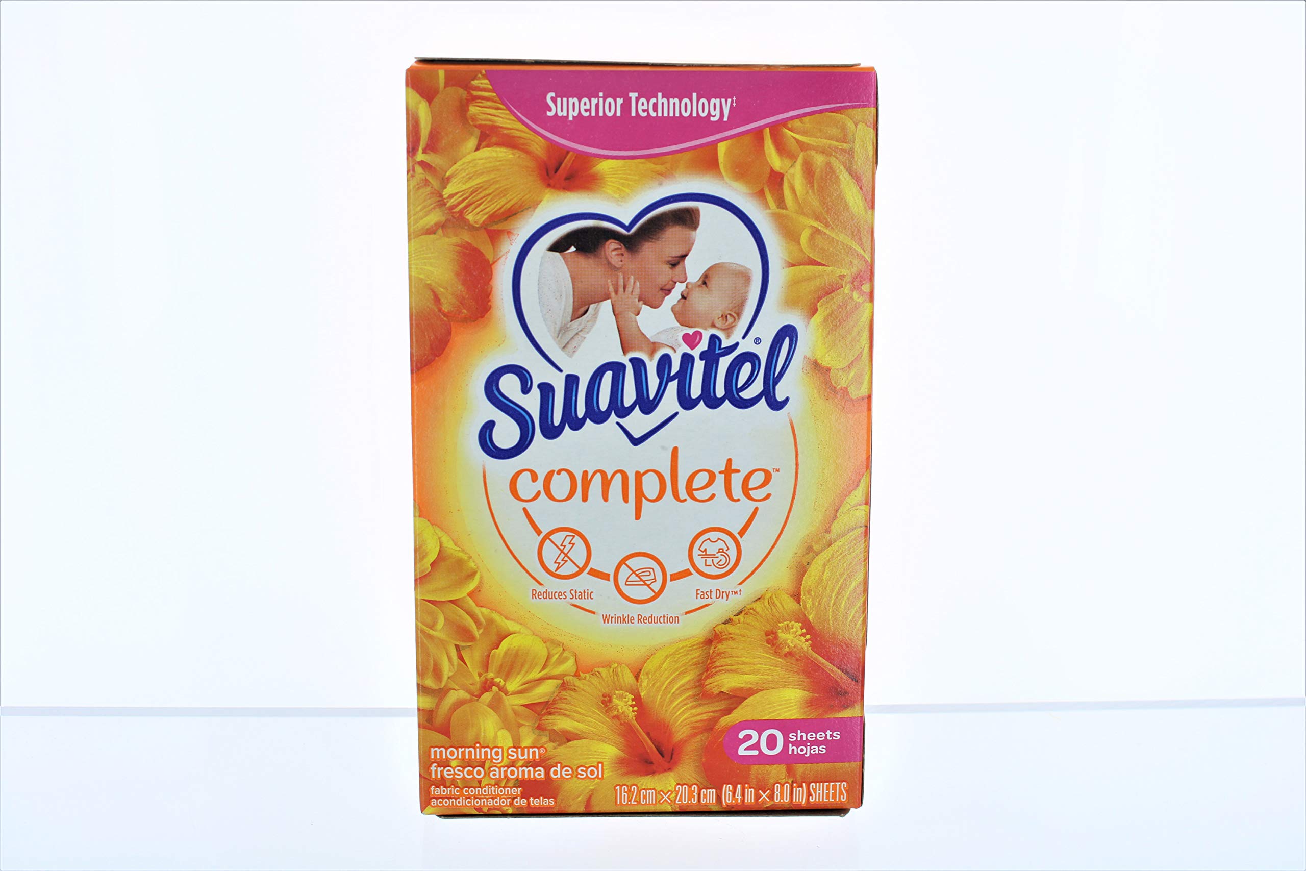 Suavitel Dryer Sheets, Morning Sun, 20 Count (3-Pack)