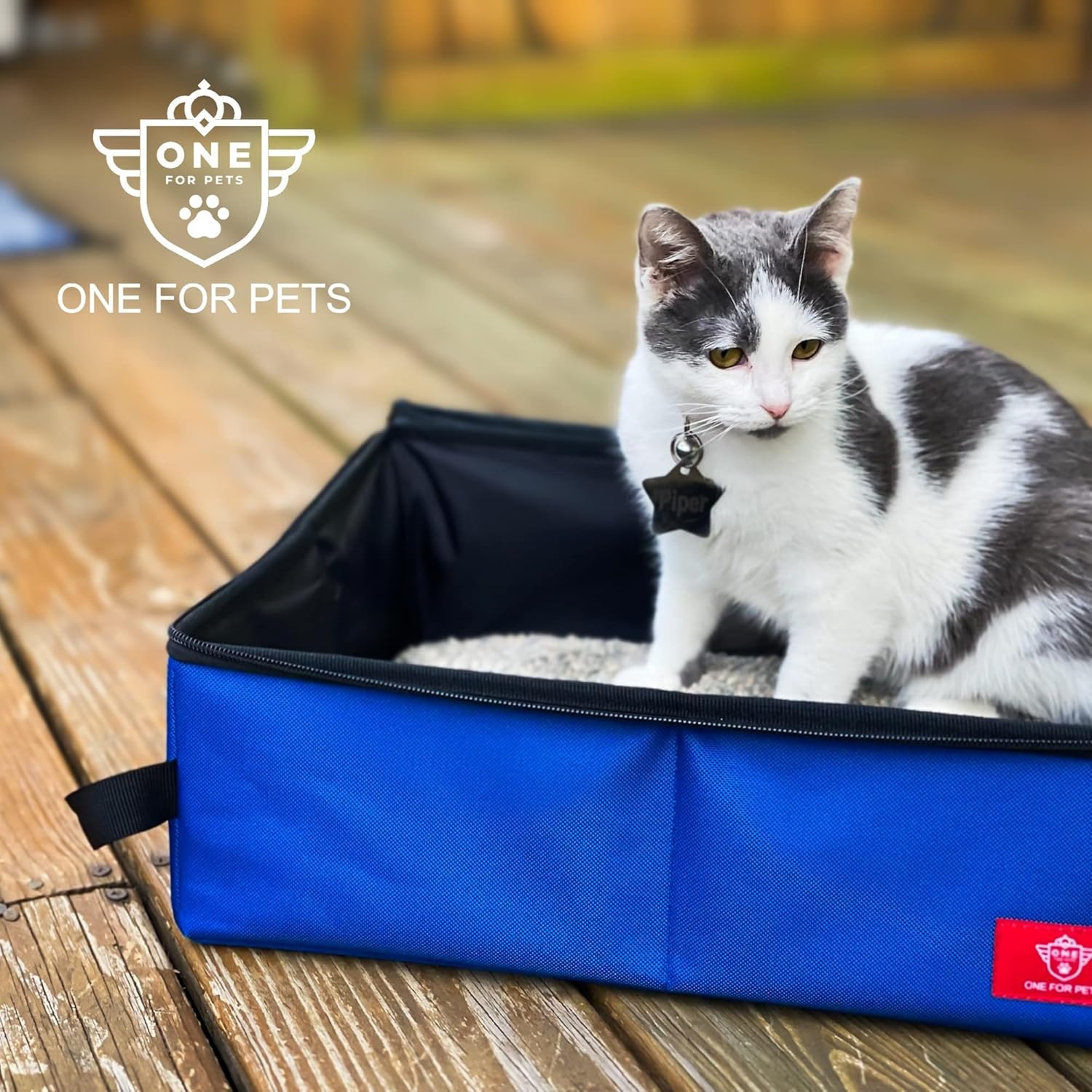 Portable 2-in-1 Double Pet Kennel/Shelter, Fabric, Black/Royal Blue 20x20x39 - Car Seat-Belt Fixture Included (Gray) Portable 2-in-1 Double Pet Kennel/Shelter, Fabric, Black/Royal Blue 20x20x39 - Car Seat-Belt Fixture Included (Gray)