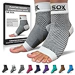 SB SOX Plantar Fasciitis Relief Socks - Ankle Brace Compression Sleeve - Arch Support for Foot Pain, Swelling, Heel Spurs - Foot Brace for Achilles Tendonitis Relief, Injury Recovery (White, Large)