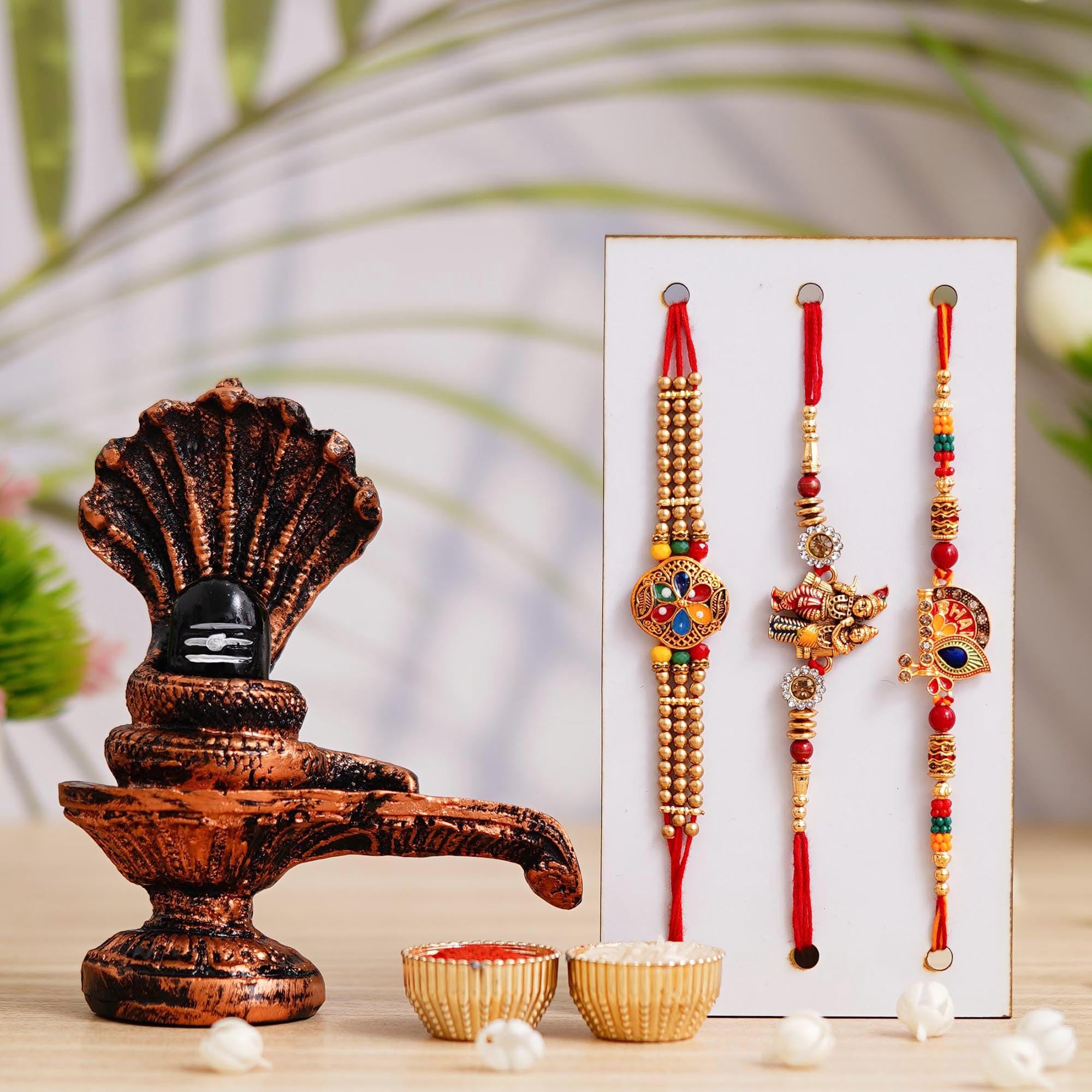 Webelkart Rakhi Combo 3 Rakhi With 1 Shivling with 5 Sheshnaag Showpiece Home Decor |Rakhi For Bhaiya Bhabhi| Rakhi For Brother Sister| Kids Rakhi For Rakshabandhan (B0CC9K6HWG) Amazon Price History, Amazon Price Tracker