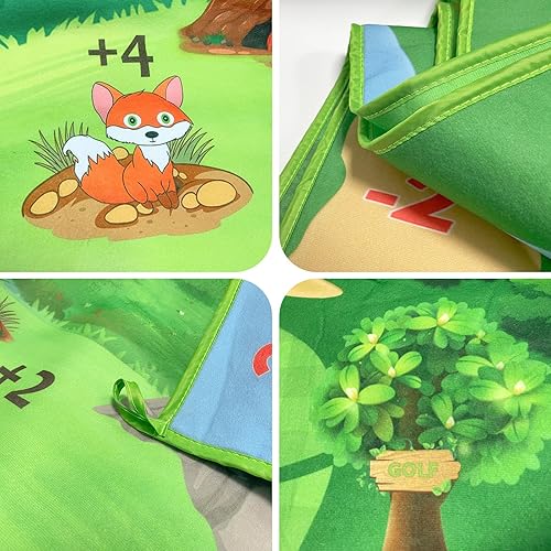 Miniatura 7 de Alfombrilla de golf casual de 6 pies x 4 pies, tapete de juego de golf para adultos y niños, juego de golf para interiores y exteriores, patio