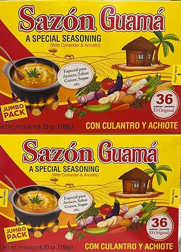 Sazón Guama Condimento con cilantro y Annatto, 6.33 oz, 2 paquetes