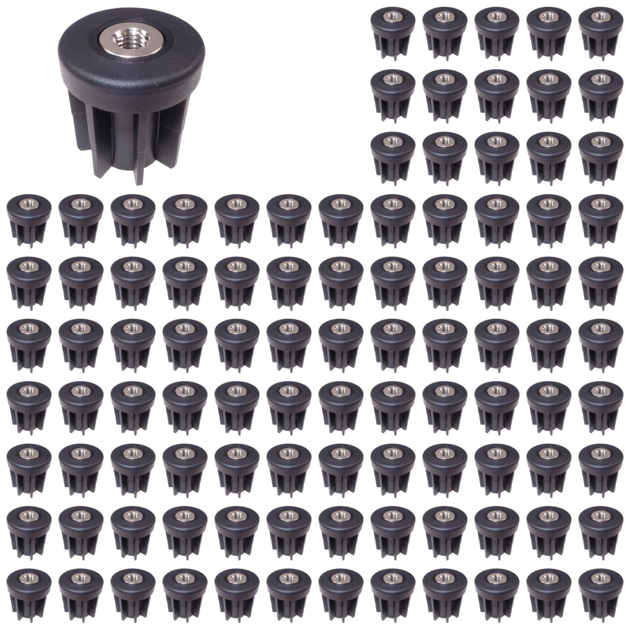 100 tapones roscados M12, D48,3 x 1,5, plástico PA reforzado con