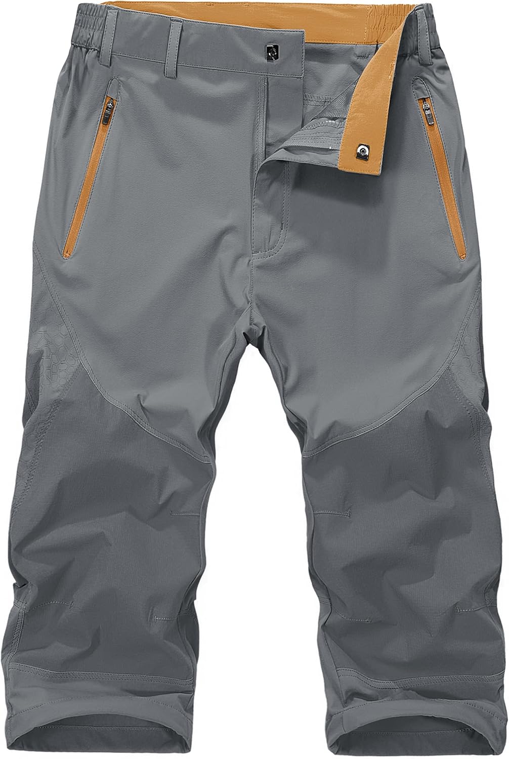 MAGNIVIT Men’s 3/4 Capri Pants below Knee Quick Dry Lightweight Hiking Cargo Long Shorts(No Belt)