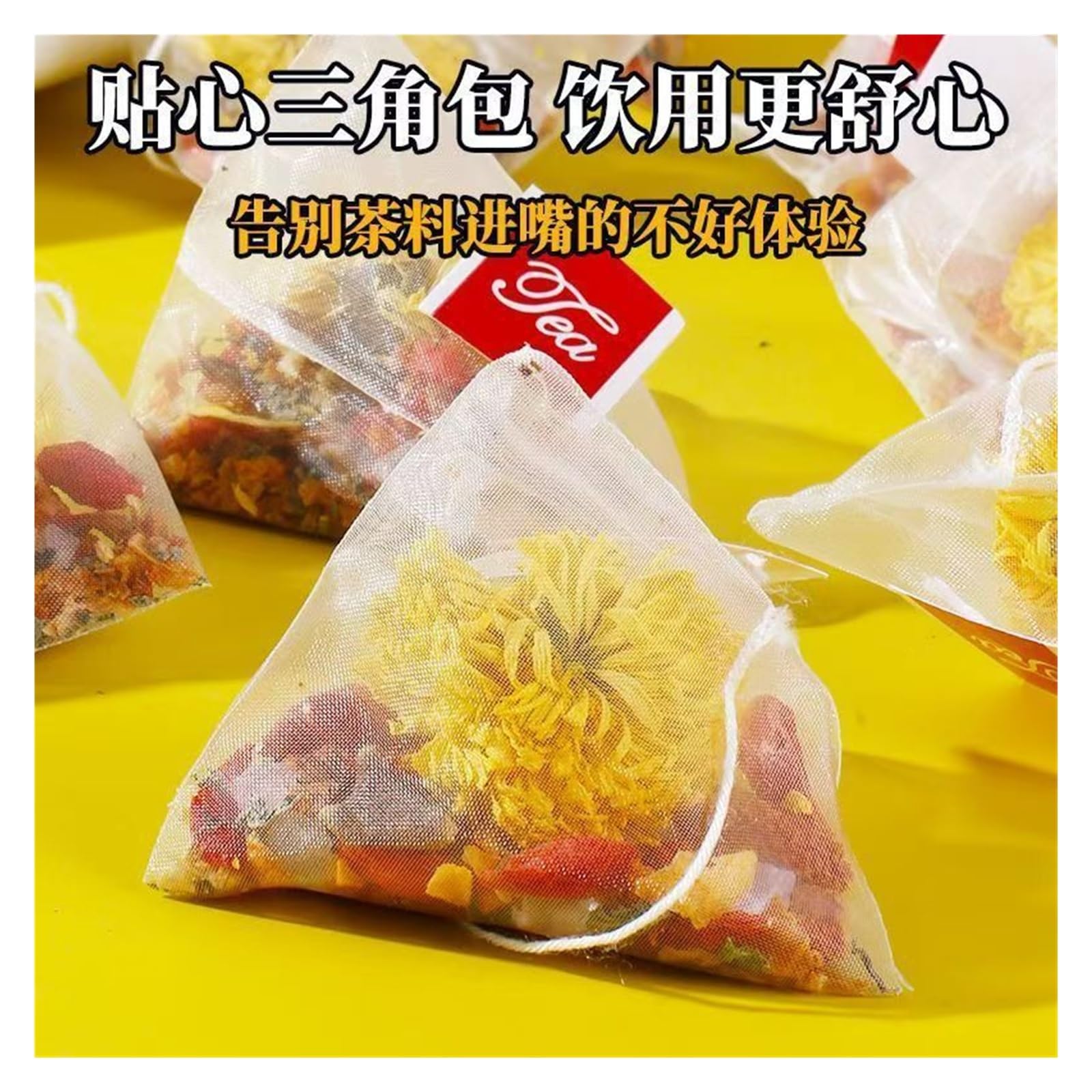 Herbata Ziołowa z Gruszką i Chryzantemą Rock Sugar 250g (5g X 50 opakowań) Mieszanka Herbaty Ziołowej Z Gruszki, Chryzantemy Kamiennego Cukru(2pcs)