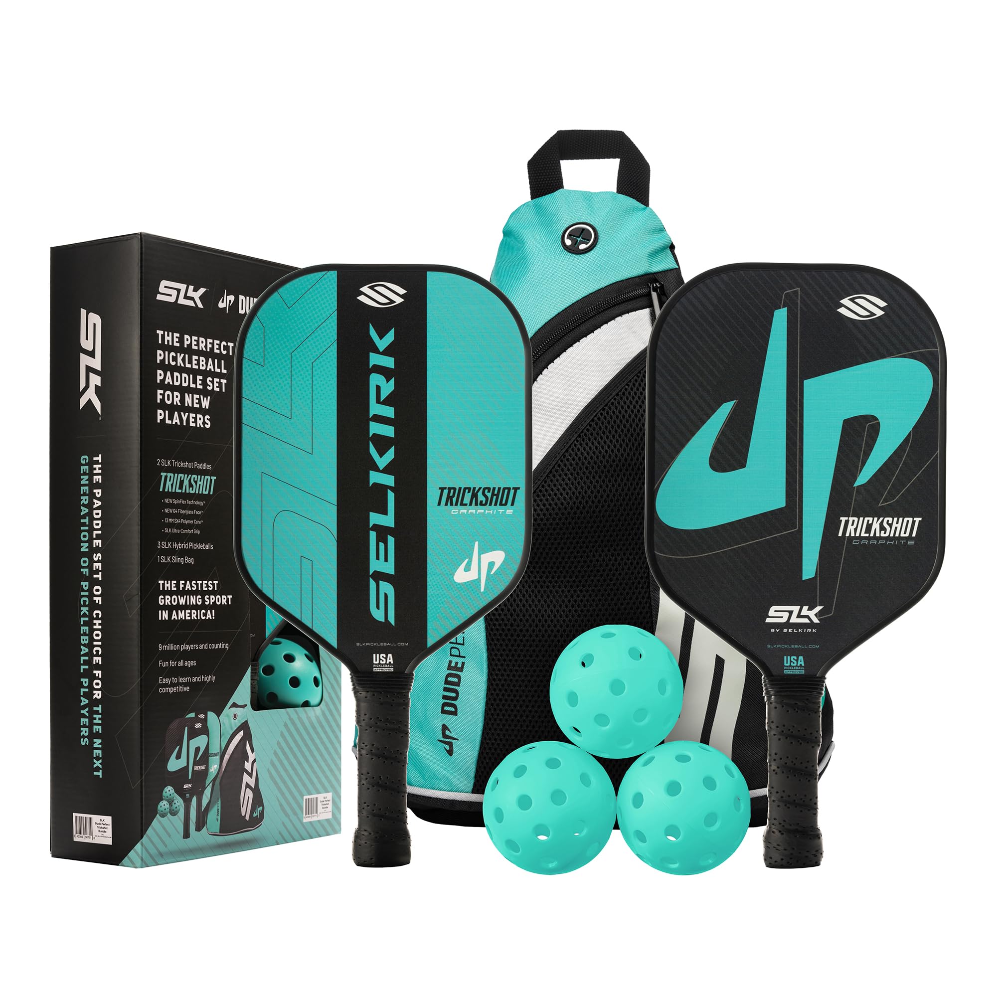 SLK by Selkirk Dude Perfect Collection | Industry Leading Technology for The Next Generation of Pickleball Players | Designed in The USA | Limited Edition Paddles