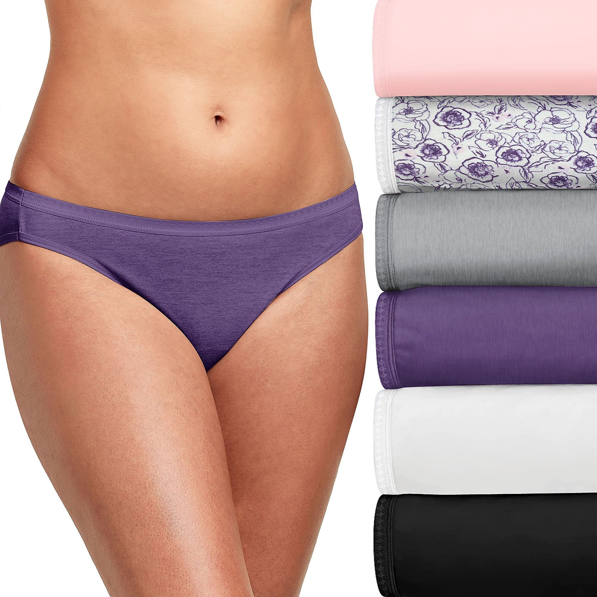 HanesWomen's Breathable Cotton Bikini Panty Pack Of 6
