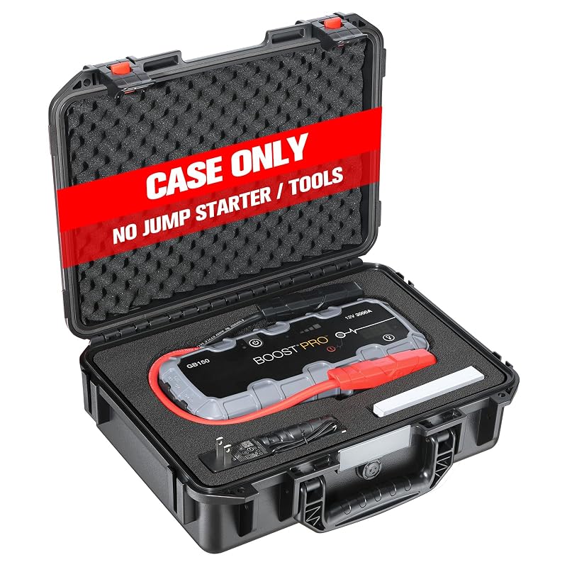 Estojo rígido para NOCO Boost Pro GB150 3000A, organizador em PP com classificação IP67, preto HOSOCASE