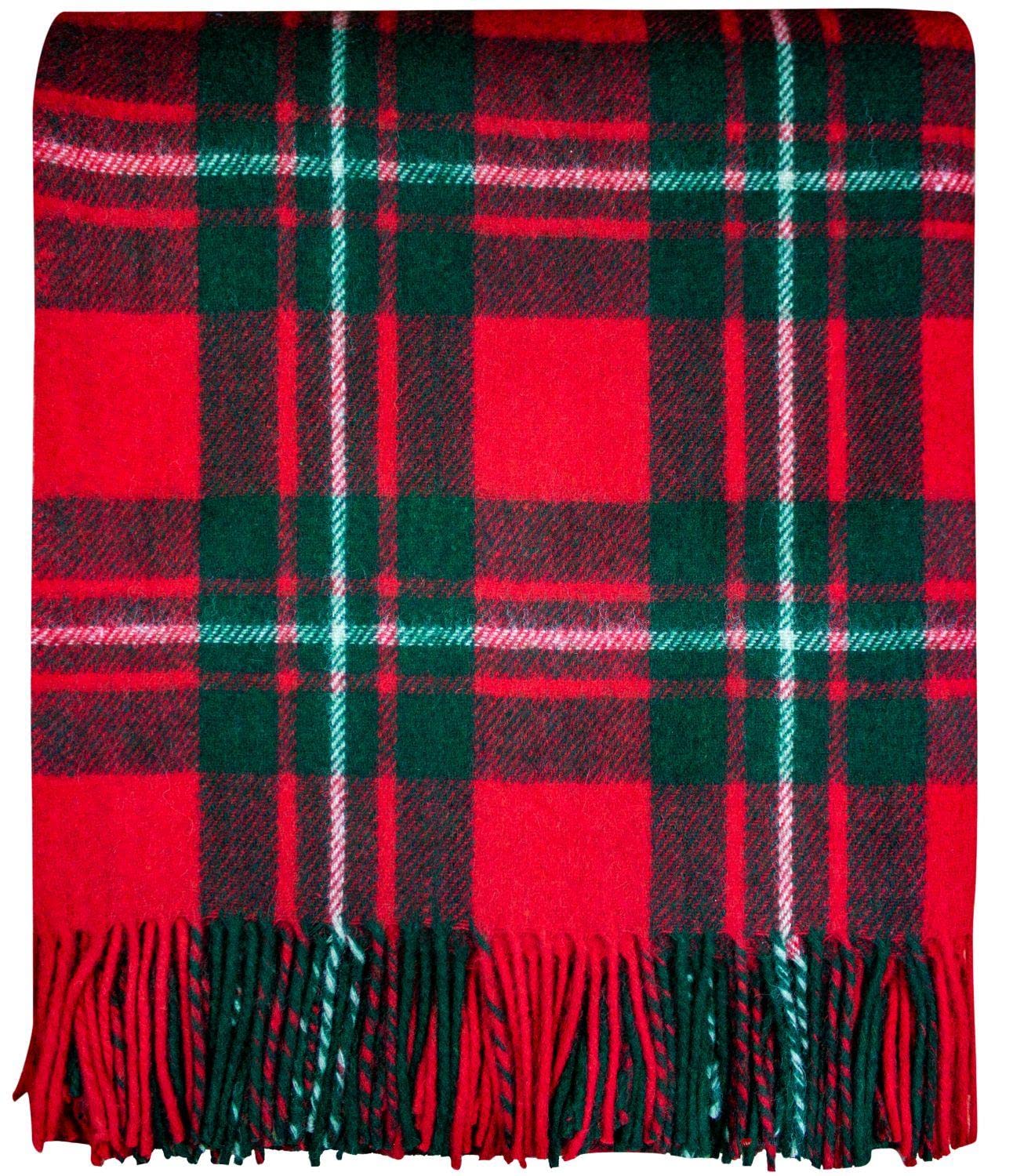 I Luv Ltd Macgregor Modern Scottish Tartan Warm Wool Mix Throw Blanket Knee Plaid Throws For Sofas Travel Wool Rug Throws And Blankets 182 Cm X 152 Cm