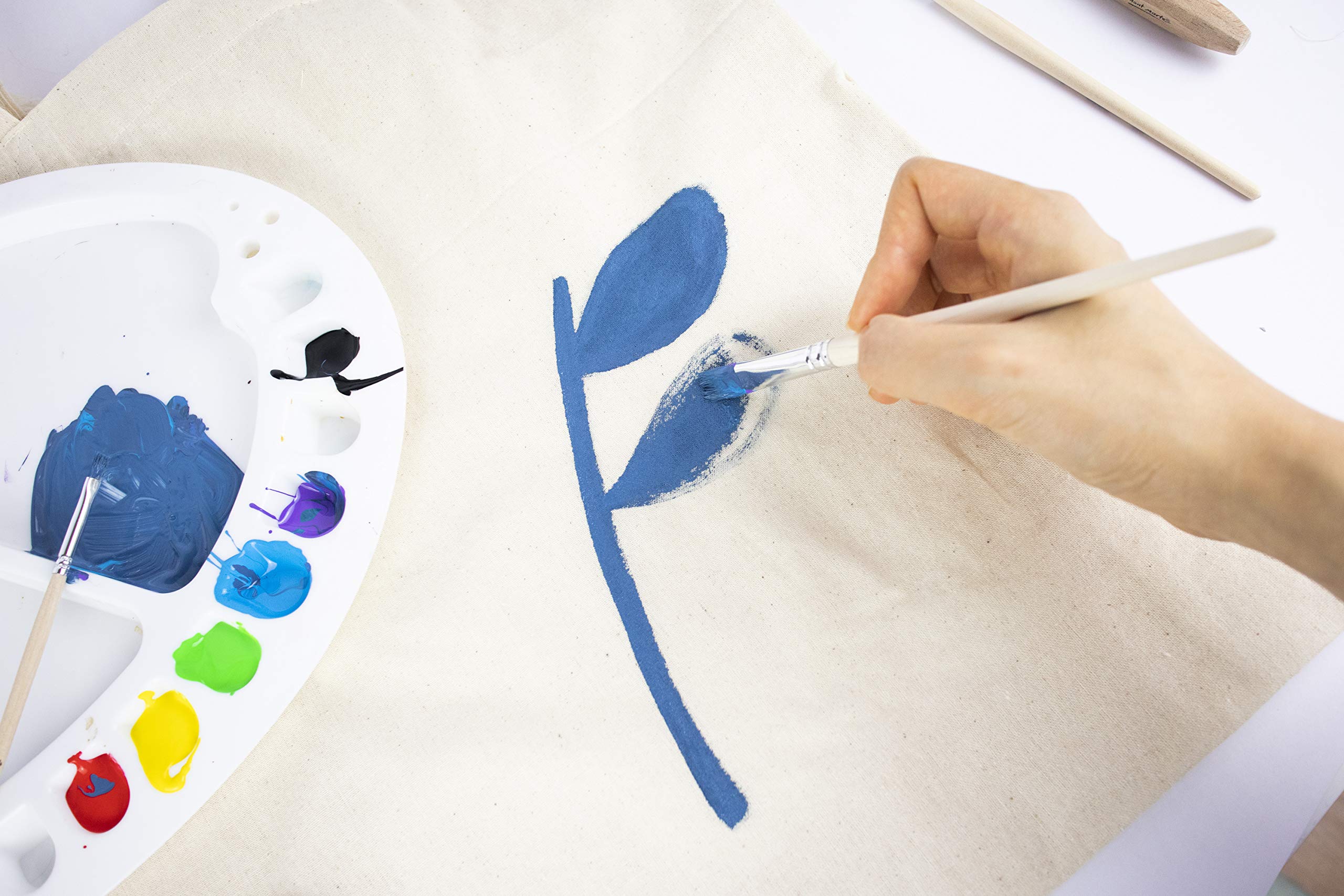 Set Pennelli Mont Marte 10 Pezzi Per Acrilico - In Taklon, Manici In Legno, Ideale Per Principianti E Artisti - Foto 4