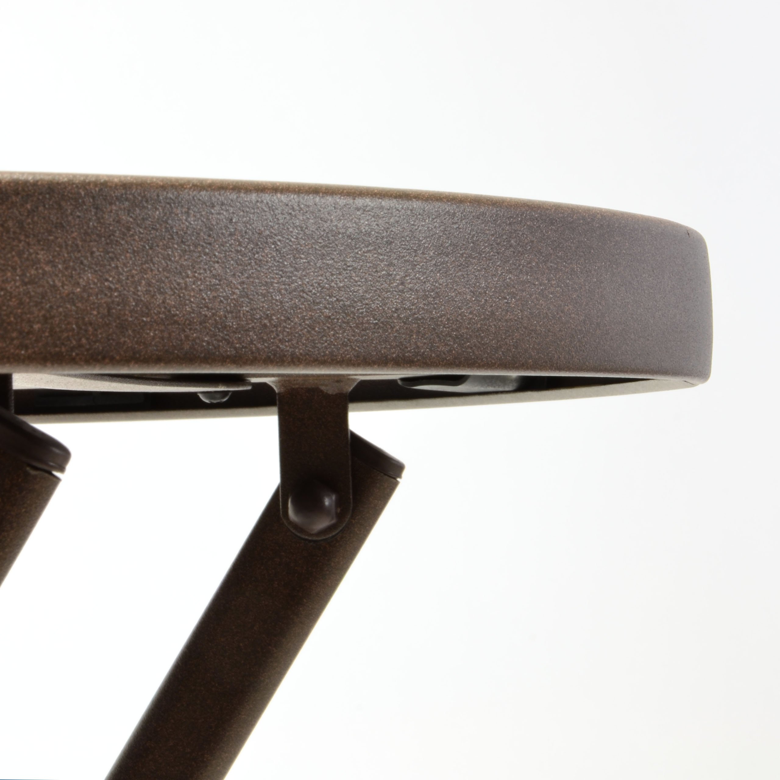 Nexos Bistroset aus Glastisch & Bistrostuhl – Stahlgestell Polyrattan Glasplatte – stapelbar – Farbe: Dunkelbraun schwarz