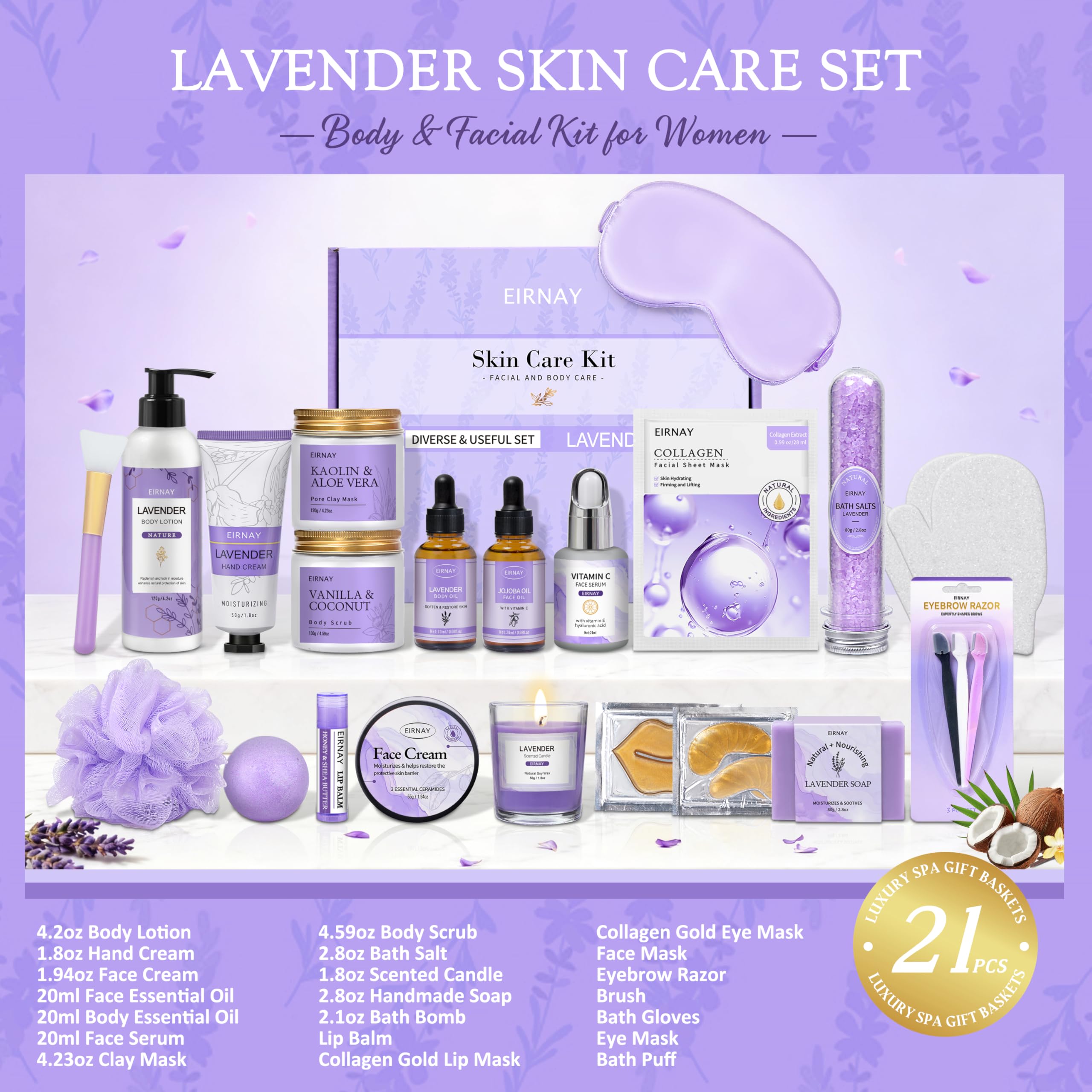 Amazon.com : Gifts for Women, Spa Gifts Basket for Women, 21pcs