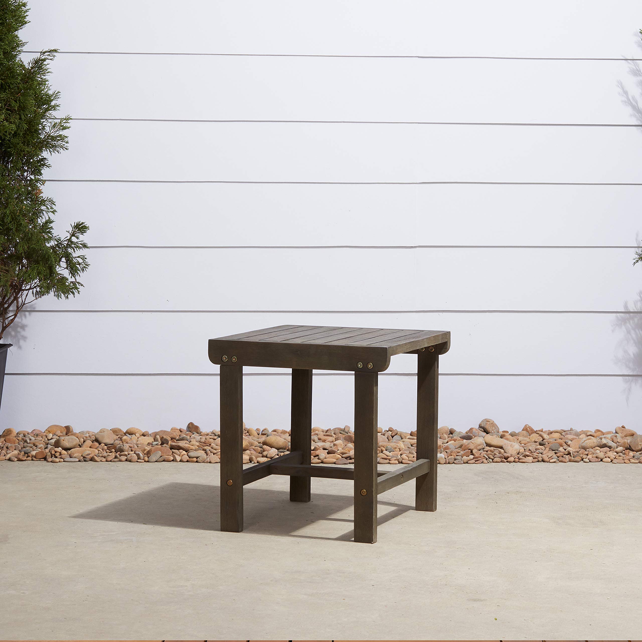 RENAISSANCE サイドテーブル Amazon.com: Renaissance Outdoor Patio Wood Side Table