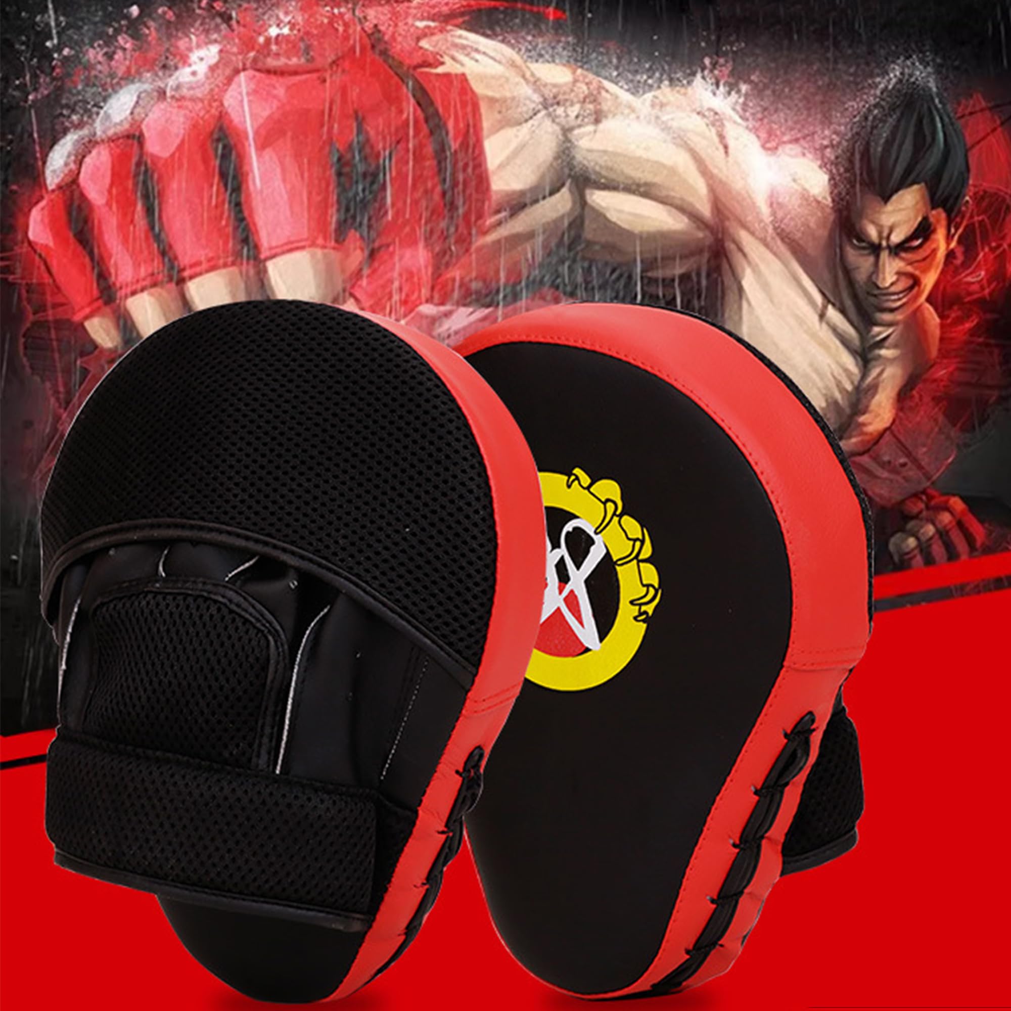 Pratzen Trainer Kickboxen Boxen, Pratzen Boxen Pad Bandagen Boxen, Handpratzen Kampfsport Boxen MMA Training, Boxing Pads für Muay Thai Kickboxen Bewegung Karate Taekwondo Martial