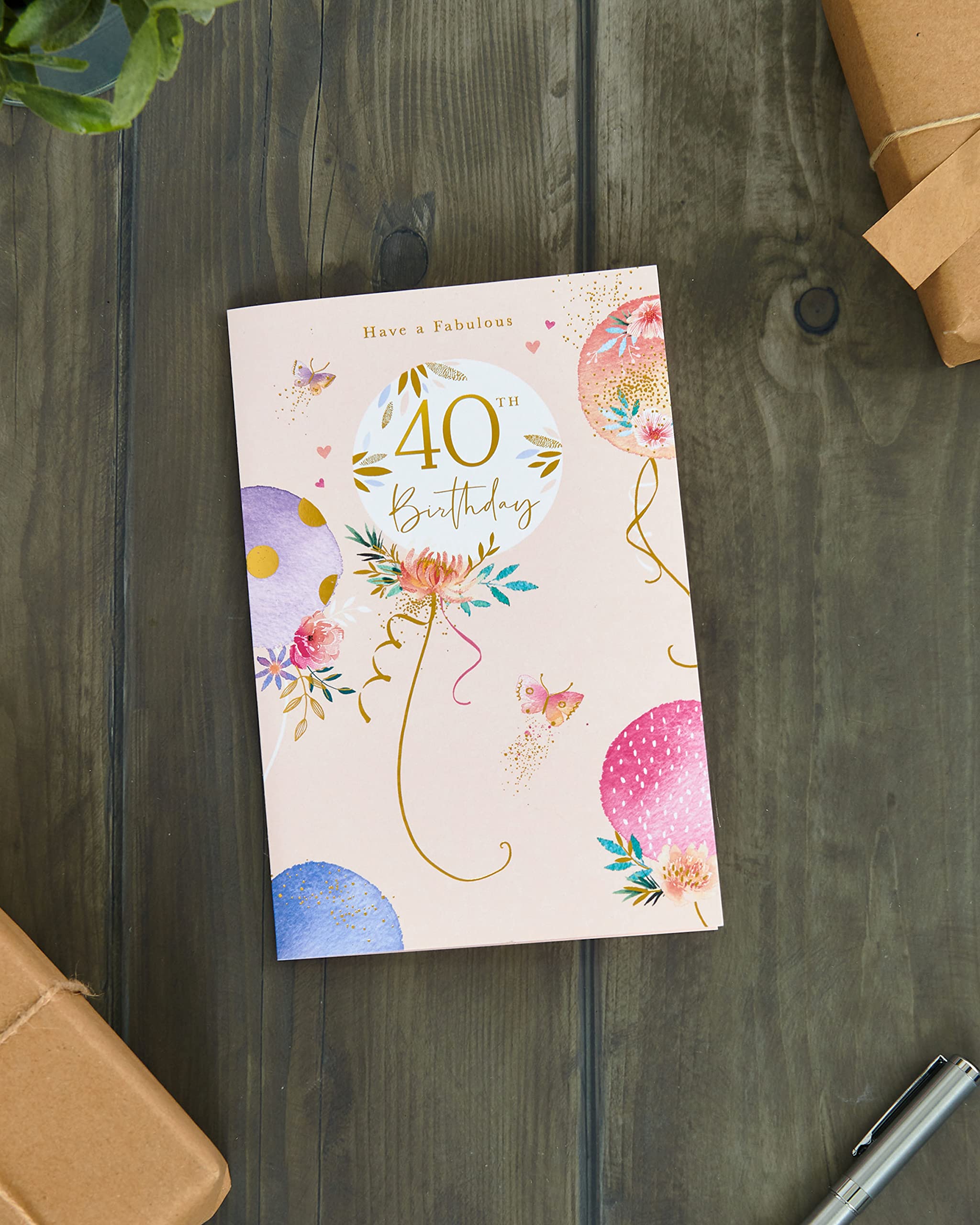 Biglietto di auguri personalizzato per il 40° compleanno per amica, sorella, cugina, biglietto di auguri per 40, 50 anni, biglietto di auguri per qualsiasi età, biglietto di auguri a tema per lei