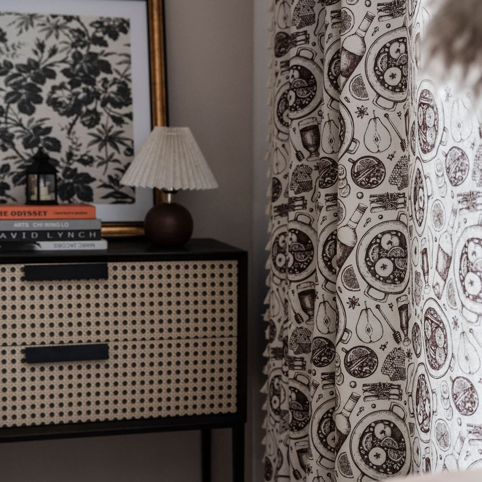 Rideau Fenetre Chambre Blanc Coton, Rideaux Fenetre Salon Motif Feuille Crochet Rideau Interieur Lot de 2 150X260CM