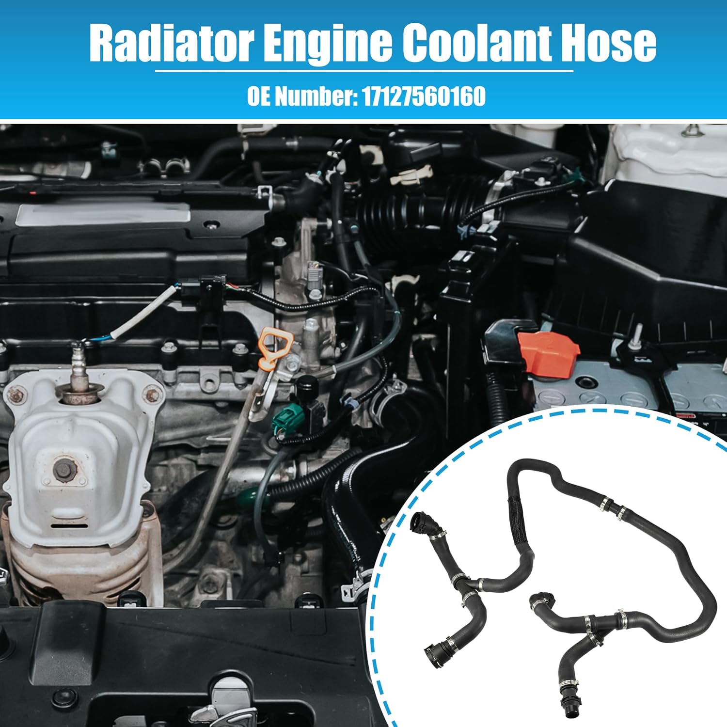 X AUTOHAUX Cooling-Return Hose Return Hose for BMW 525i 2006 2007 Base 3.0L L6 - Gas for BMW 525xi 2006 2007 Base 3.0L L6 - Gas No.17127560160