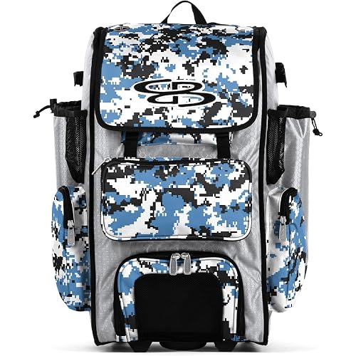 Boombah Superpack Hybrid Rolling Bat Bag Digital Camo - Multiple Colors - Wheeled & Backpack Version