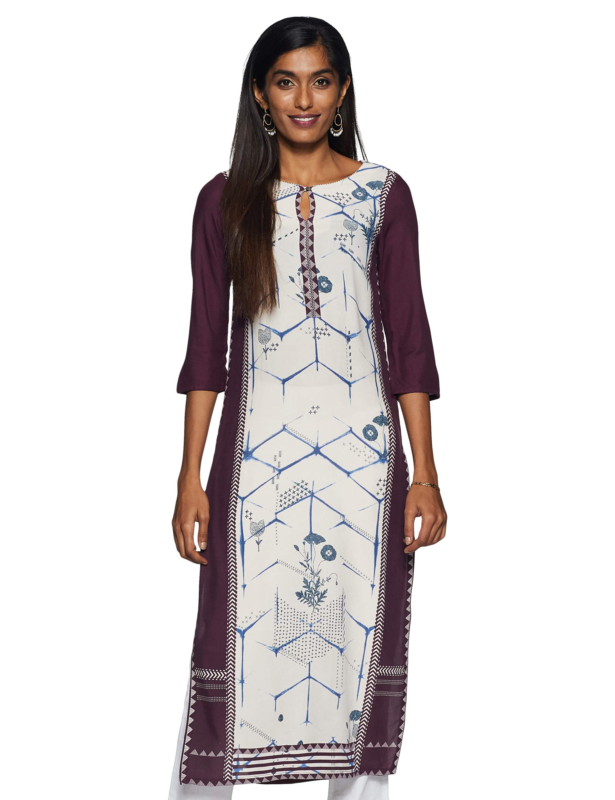 W for Woman Women's Rayon Straight Kurta