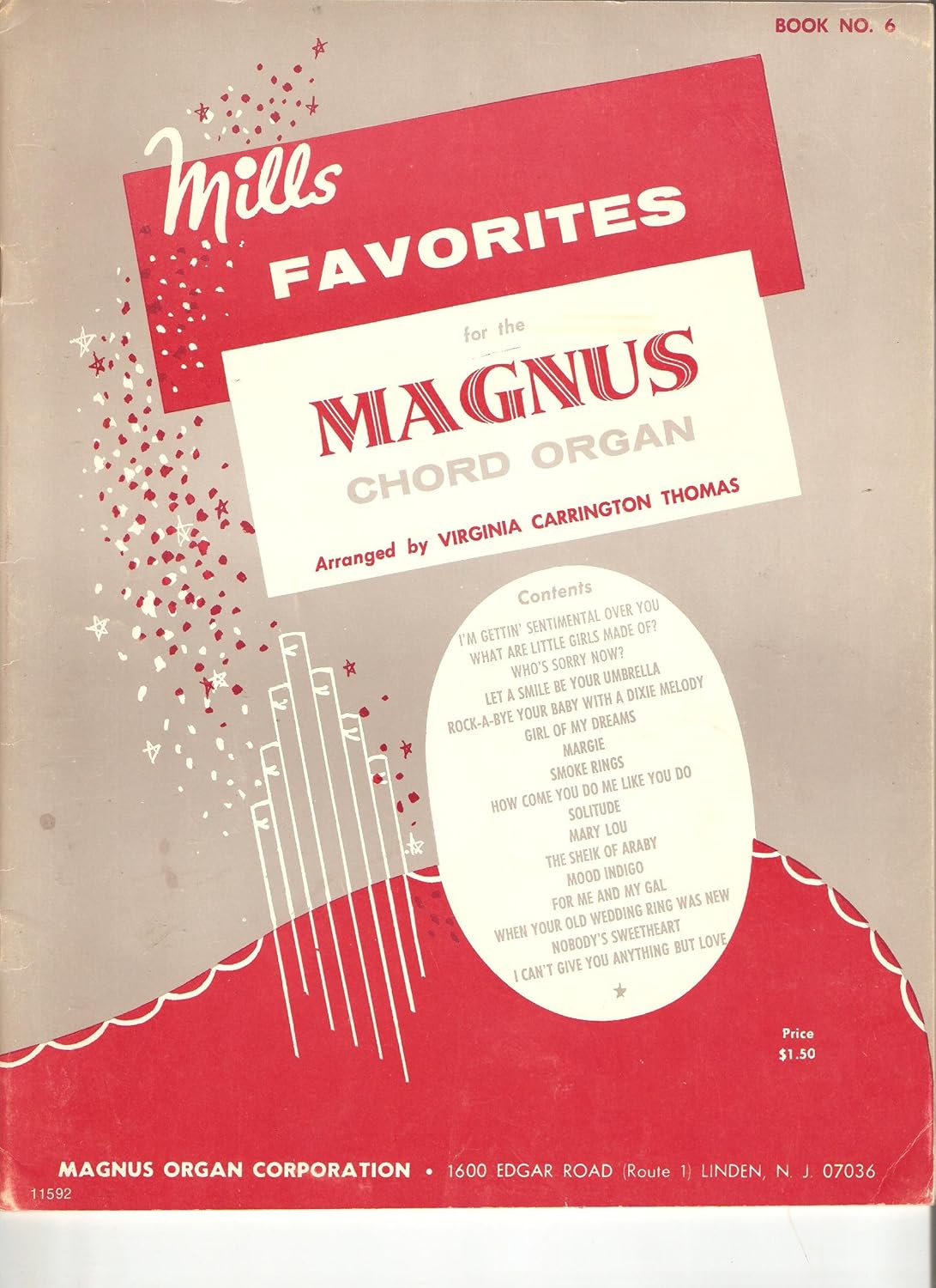 Mills Favorites for the Magnus Chord Organ *Book No. 6 Virginia