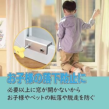 Amazon.co.jp: Felimoa 窓 サッシ 補助鍵 窓ロック 防犯対策