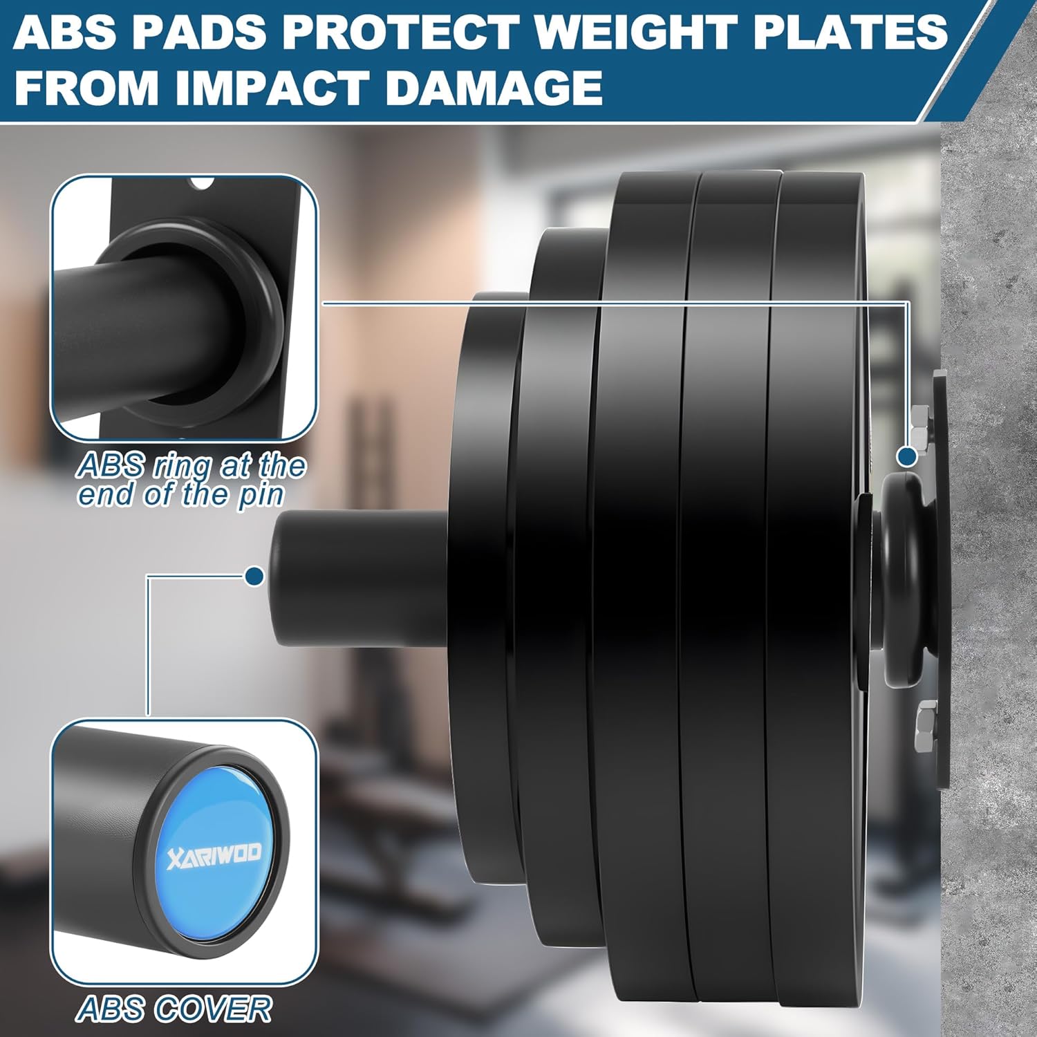 Wall Mounted Weight Plate Holder for 2" Olympic Plates - Heavy Duty Weight Plate Rack, 300 lbs Capacity, Home Gym Storage Organizer with Mounting Hardware (4 Pack)