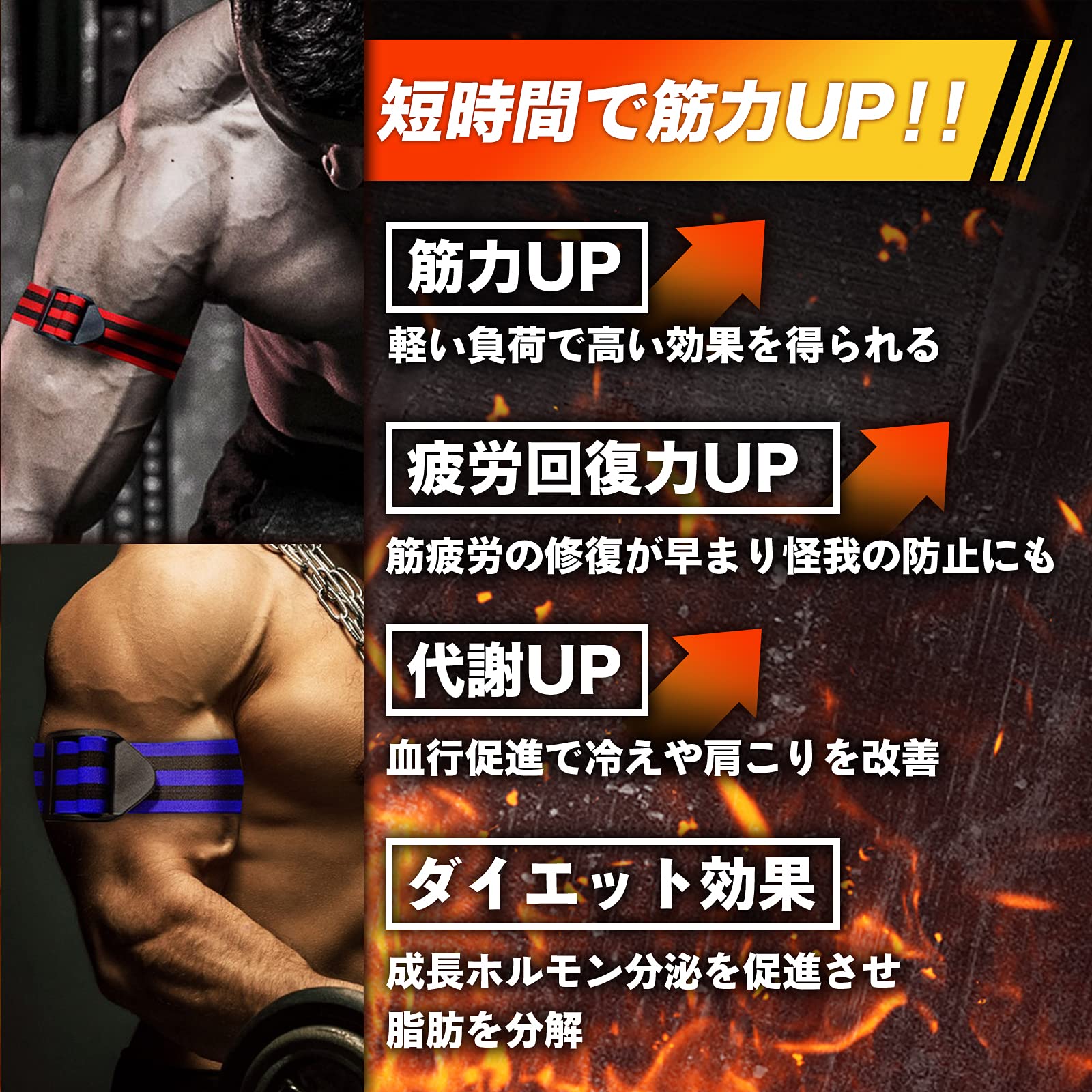 Amazon.co.jp: 加圧ベルト チューブ 男女兼用 両腕両脚 筋トレ 