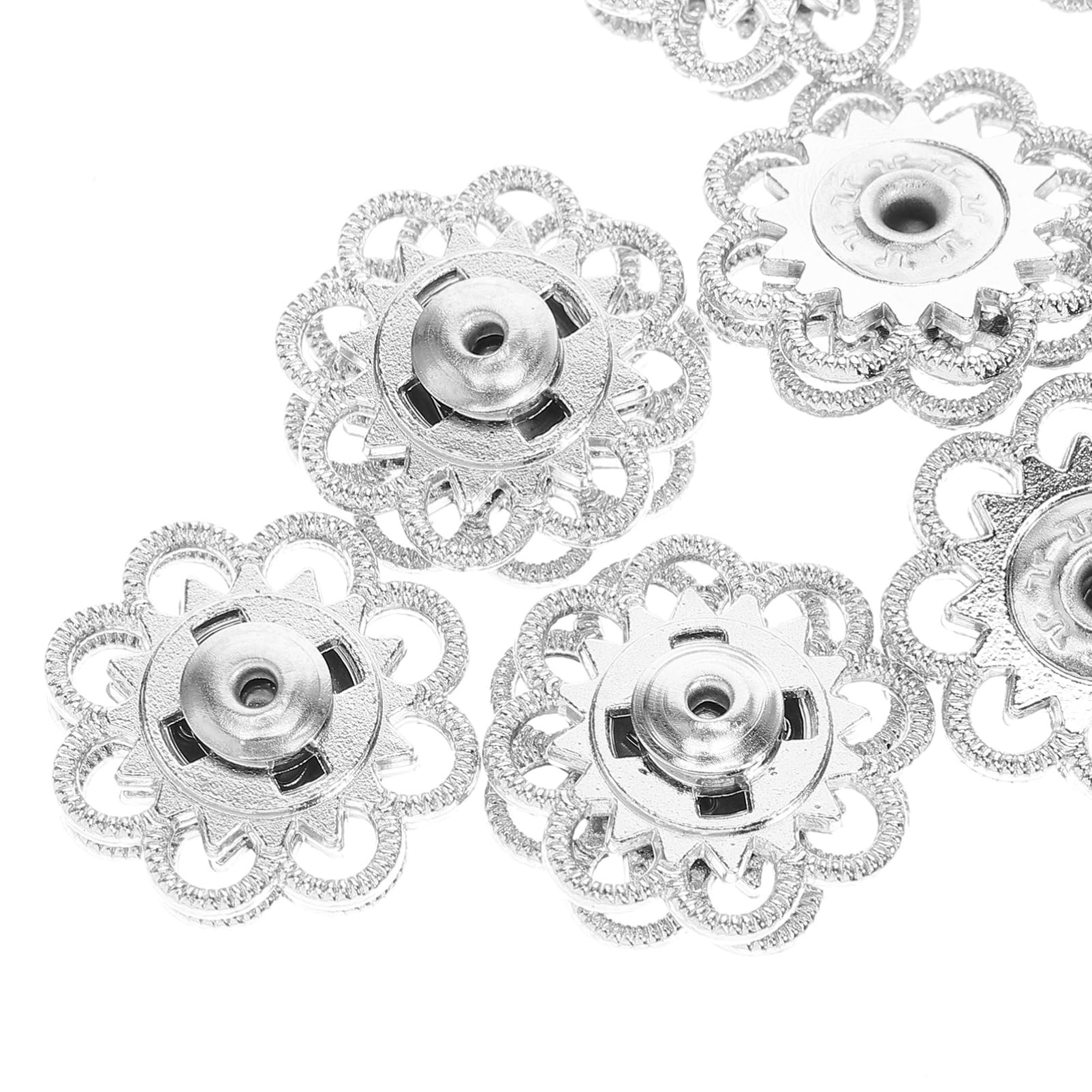 SHINEOFI 80piezas Botones De Presión Para Costura Diseño De Flor Botones Decorativos Para Abrigos y Prendas Para Manualidades y Proyectos De Costura