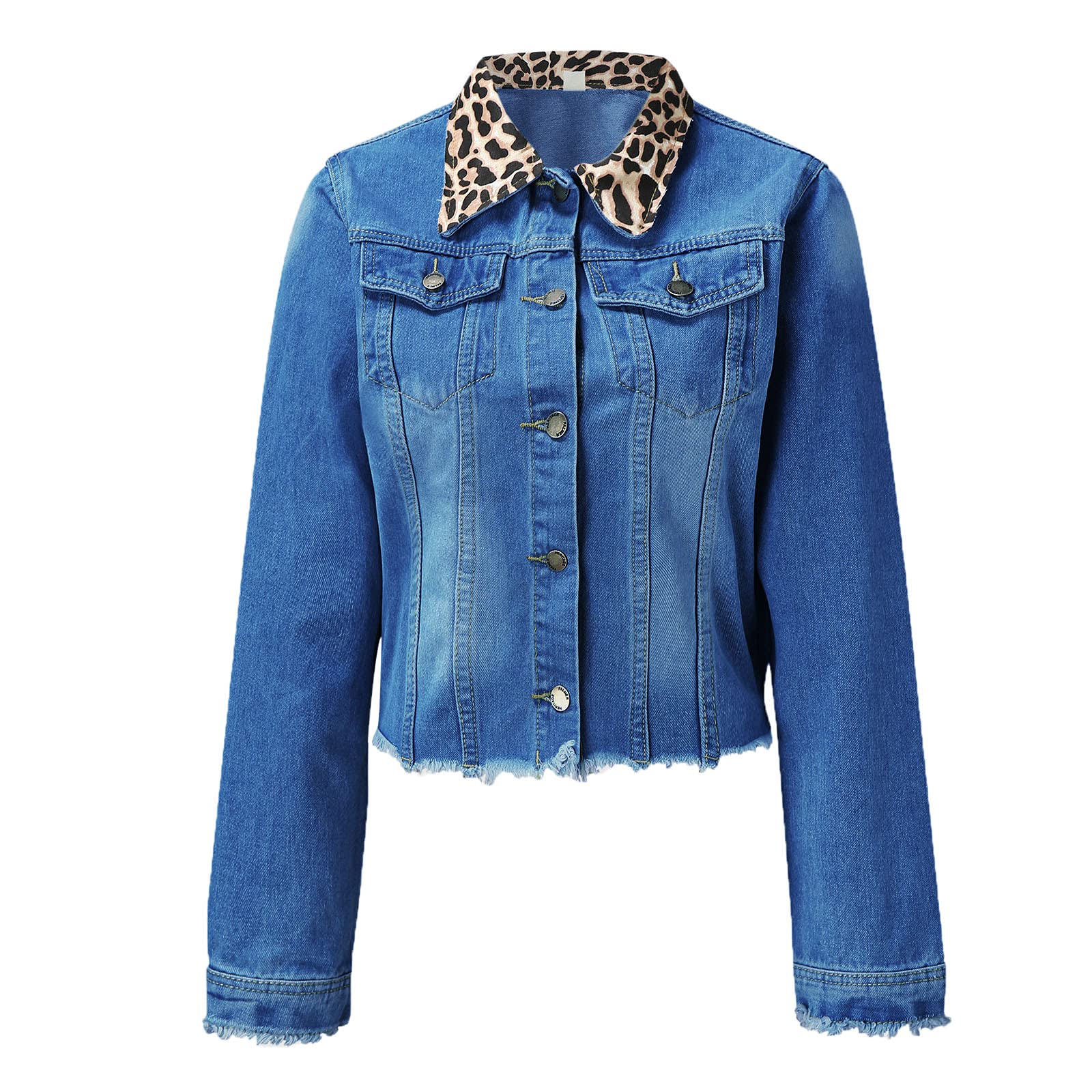 Chaqueta Mujer Invierno Abrigos De Cazadora Forro Polar，Chaqueta vaquera mujer botones recortada deshilachada mezclilla abrigo algodón manga corta clásica desgastada borlas denim camionero bolsillo c
