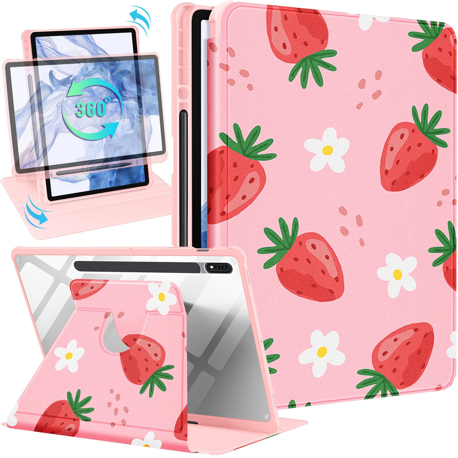 Wazzasoft 360 Rotating Stand Case for Samsung Galaxy Tab with