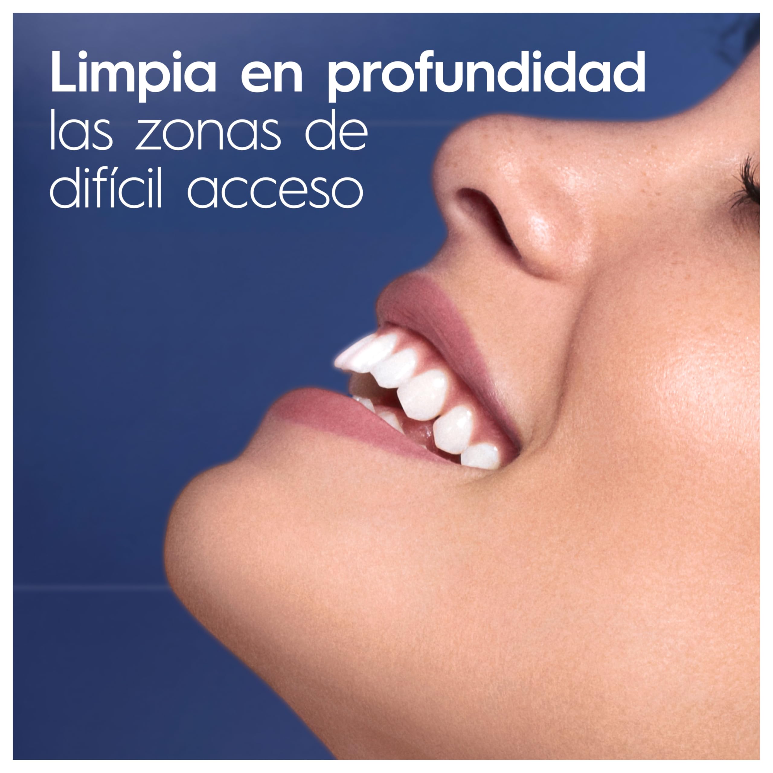 Oral-B Centro de Salud Bucal con Irrigador Dental, Blanco/Azul - 1 Cabezal Oxyjet y 1 Cabezal Water Jet, Irrigador Bucal con 5 Modos de Presión de Agua, Regalos Orginales