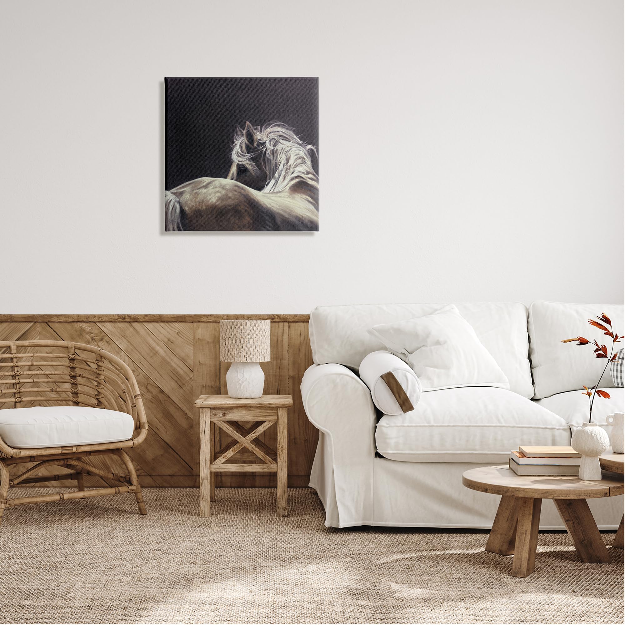 Stupell Industries Double Take Horse Portrait Canvas Wall Art Design by Spirit Horse