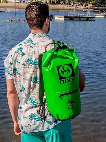 Miniatura 5 de NIXY Mochila seca impermeable de 20 litros30 litros, almacenamiento flotante en seco para remo, kayak, mochilero, campamento, barco (amarillo, 20