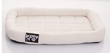 2Pet Soft Padded Fleece Pet Bed by Cushy All Season Crate Pad for Your Pets Comfort Double Filling Better Cushioning Waterproof, Easy to Clean Sturdy Border Head Support - 32