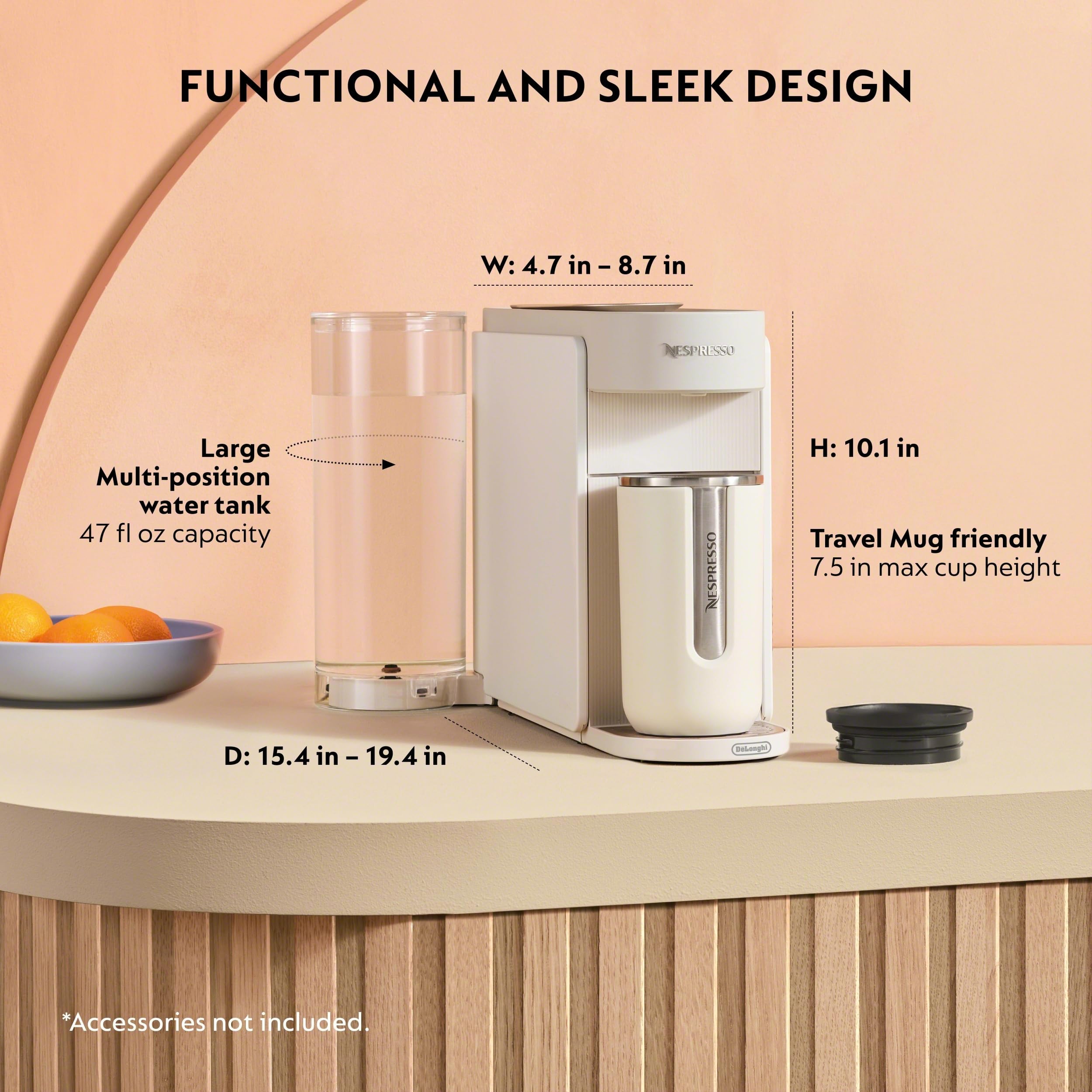 Nespresso DeLonghi Vertuo Up Máquina de café y café espresso Blanco