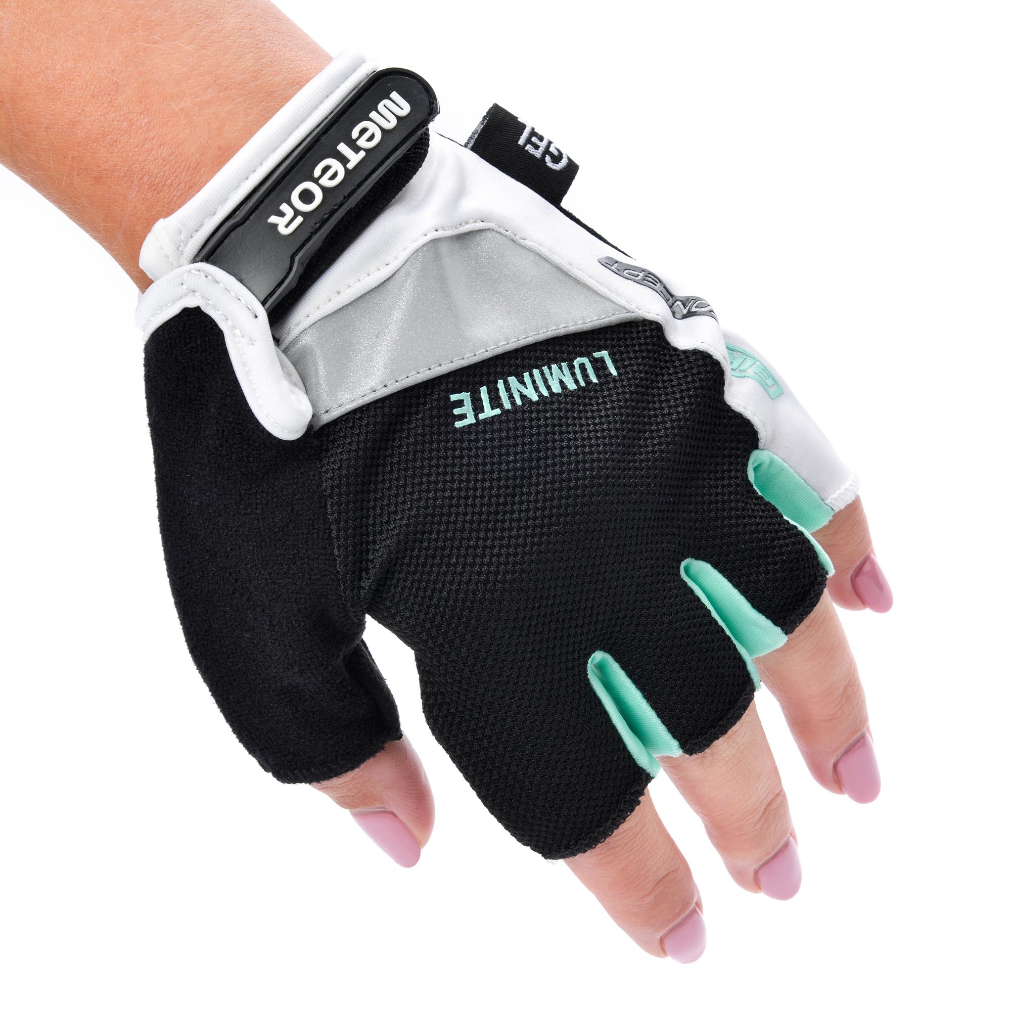 meteor radhandschuhe MTB Handschuhe Herren Gel GX31 Green Mountainbike fahrradhandschuhe - Radsporthandschuhe Damen - Downhill Wandern Fahrrad Handschuhe Kinder