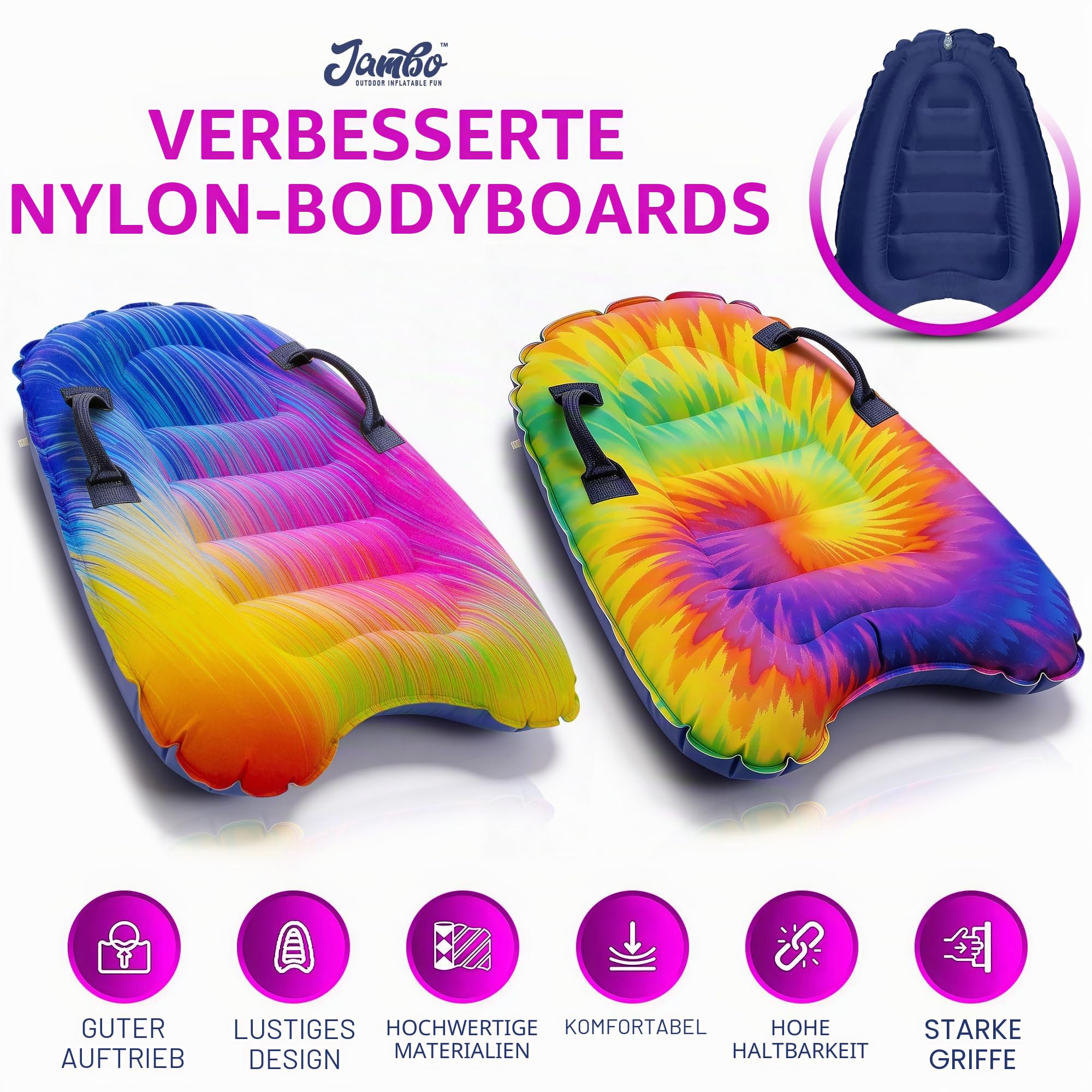 Jambo Premium Aufblasbare Pool Floats, Pool Spielzeug, Schwimmbretter für Pool, Strand oder Wasserrutsche, Strandspielzeug für Kinder