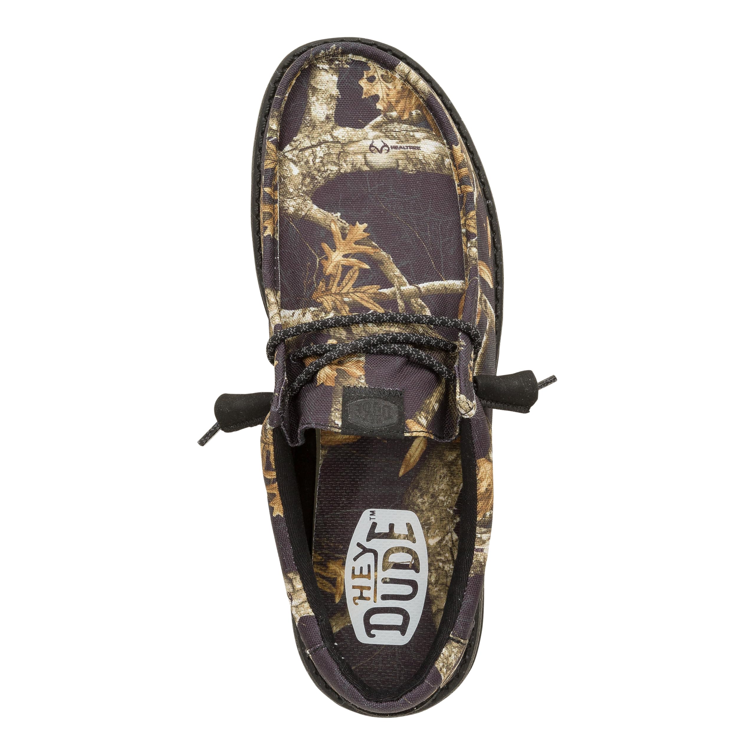 Hey Dude Wally Realtree Edge - Zapatos para hombre, mocasines sin cordones, cómodos y ligeros, Negro/Camuflado, 44.5 EU