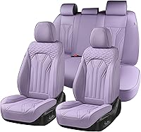 Vista 34 de FLORICH Fundas de asiento para automóviles, fundas de asiento impermeables, fundas de asiento de cuero para automóvil, paquete de 2, protector
