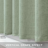 Vista 203 de Orange Linen Curtains 72 Inch Length for Living Room 2 Panels Set Back Tab Loop Pocket Semi Sheer Copper Brown Burnt Orange Curtains for Bedroom